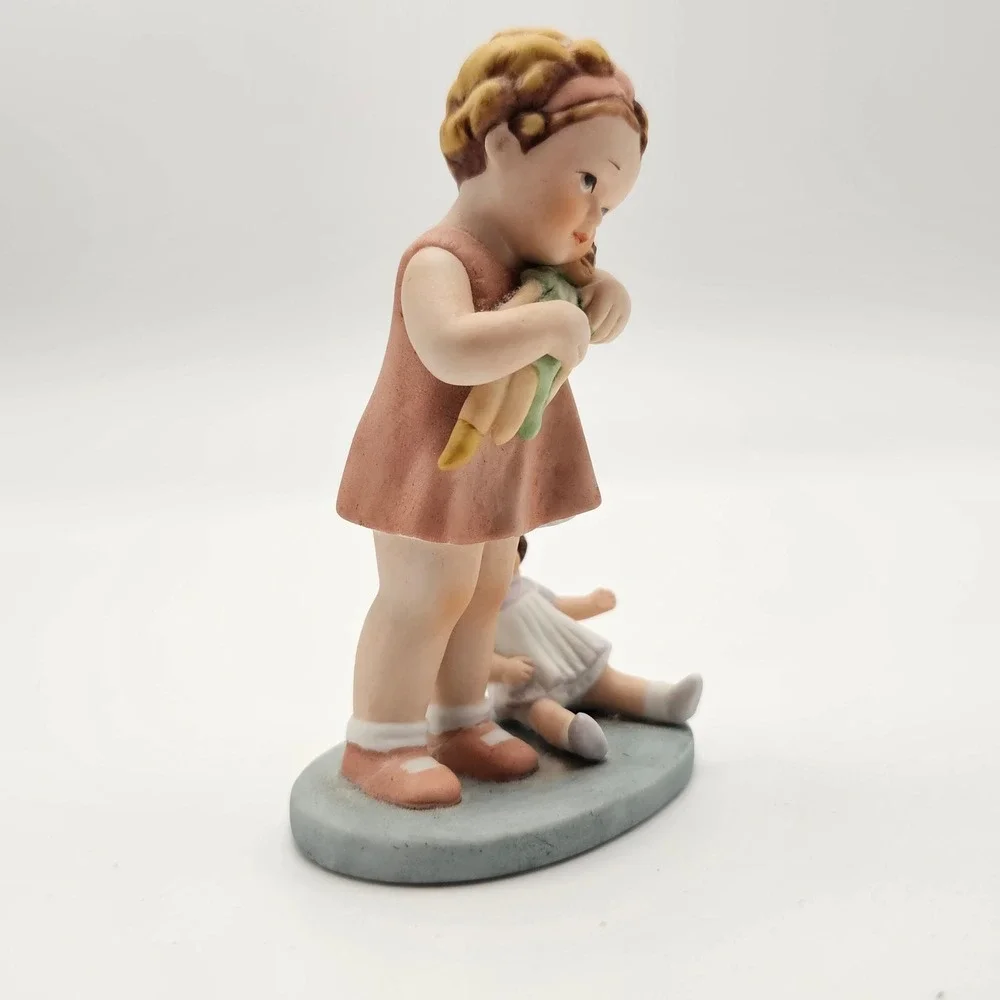 Bessie Pease Gutmann Love is Blind‎ Girl Holding Doll Figurine 1985
